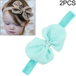2 cái băng đô nơ ruy băng chiffon cho bé trẻ em băng đội đầu