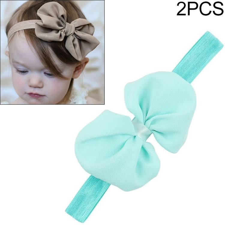 2 cái băng đô nơ ruy băng chiffon cho bé trẻ em băng đội đầu