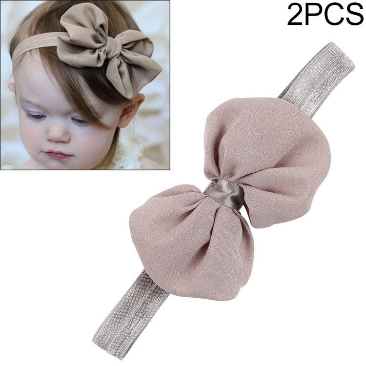 2 cái băng đô nơ ruy băng chiffon cho bé trẻ em băng đội đầu