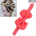 2 cái băng đô nơ ruy băng chiffon cho bé trẻ em băng đội đầu