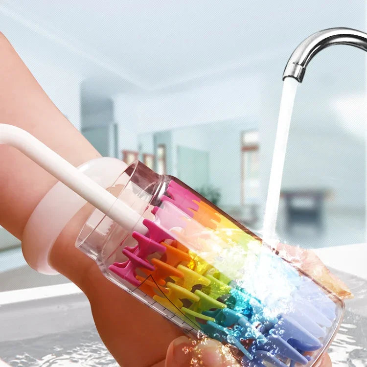 Bàn chải silicone vệ sinh bình sữa, núm vú giả, ống, cốc, bàn chải silicone