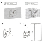 Cặp giá treo loa surround sound màu đen, Thiết kế xoay 45 độ, Giá treo tường TV kích thước 8 x 4.5 x 5.8cm