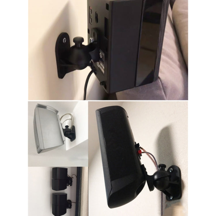 Cặp giá treo loa surround sound màu đen, Thiết kế xoay 45 độ, Giá treo tường TV kích thước 8 x 4.5 x 5.8cm