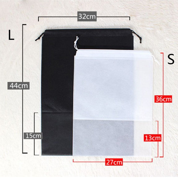 10 túi đựng giày chống thấm nước, túi đựng đồ du lịch có dây rút, túi không dệt, kích thước 32x44cm, 27x36cm