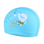 Mũ bơi chống nước cho trẻ em họa tiết ếch dễ thương phủ PU, Ếch (Xanh dương), Ếch (Hồng), Ếch (Cam), Ếch (Xanh đen)