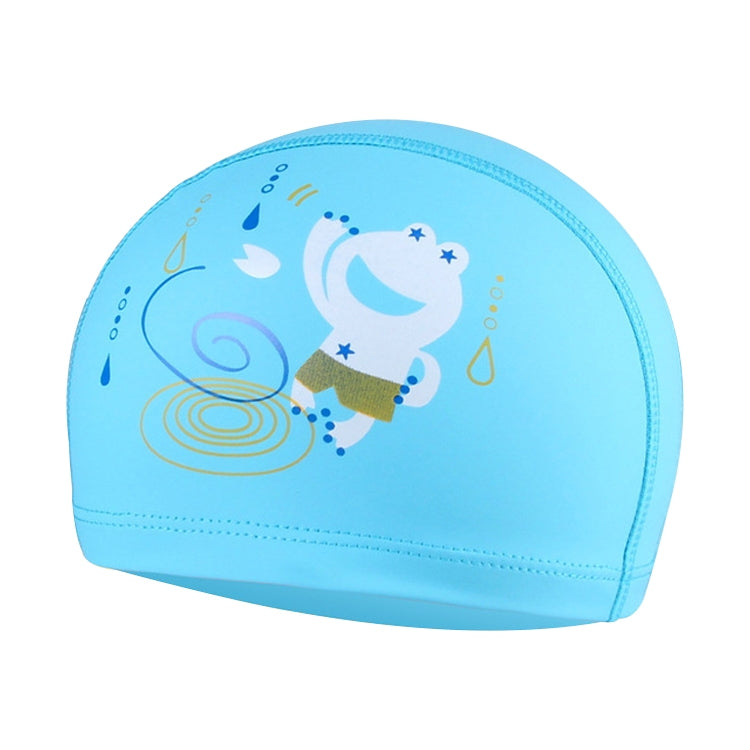 Mũ bơi chống nước cho trẻ em họa tiết ếch dễ thương phủ PU, Ếch (Xanh dương), Ếch (Hồng), Ếch (Cam), Ếch (Xanh đen)