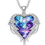 Women Fashion Angel Wings Crystals Heart Necklaces