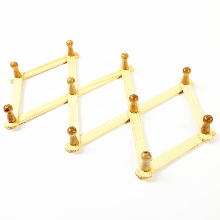 Giá treo tường gỗ đặc có thể kéo ra gấp gọn để treo áo và phơi đồ, giá treo áo phơi đồ