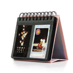 Album ảnh mini để bàn kiểu lịch, kẹp tên thương hiệu, 3 inch, 68 ảnh