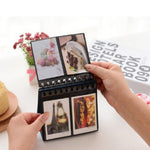 Album ảnh mini để bàn kiểu lịch, kẹp tên thương hiệu, 3 inch, 68 ảnh
