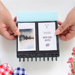 Album ảnh mini để bàn kiểu lịch, kẹp tên thương hiệu, 3 inch, 68 ảnh