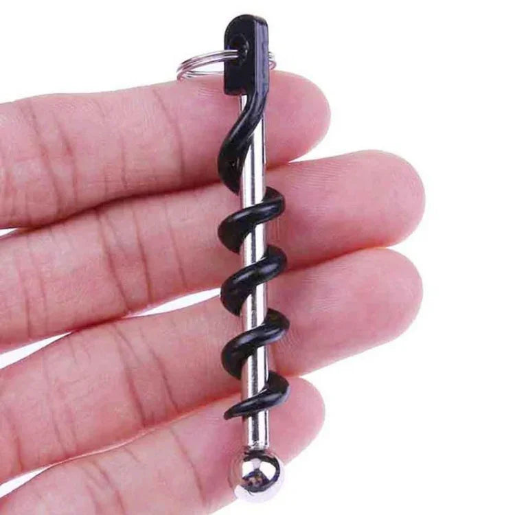 Dụng cụ mở nắp chai mini ngoài trời EDC, mở nút chai rượu vang đỏ, móc khóa đa năng, dụng cụ sinh tồn cắm trại