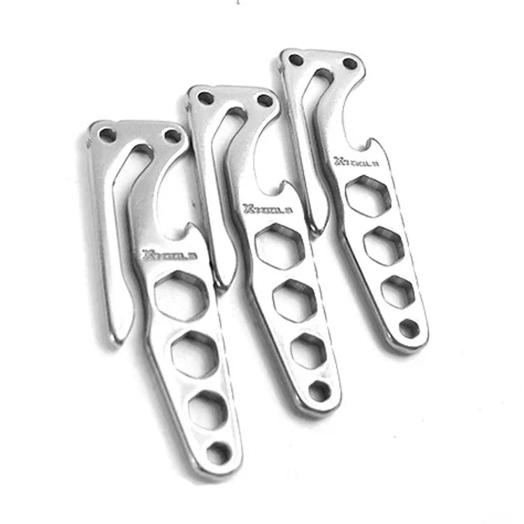 Móc chìa khóa bằng thép không gỉ carbon, mở nắp chai, dụng cụ EDC thể thao ngoài trời cắm trại