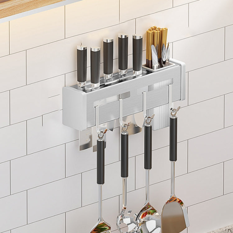 Giá treo tường nhà bếp không cần khoan, giá đựng đũa, các kích thước 30cm, 40cm, 50cm, 60cm, màu đen và màu chải