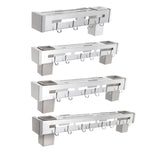 Giá treo tường nhà bếp không cần khoan, giá đựng đũa, các kích thước 30cm, 40cm, 50cm, 60cm, màu đen và màu chải