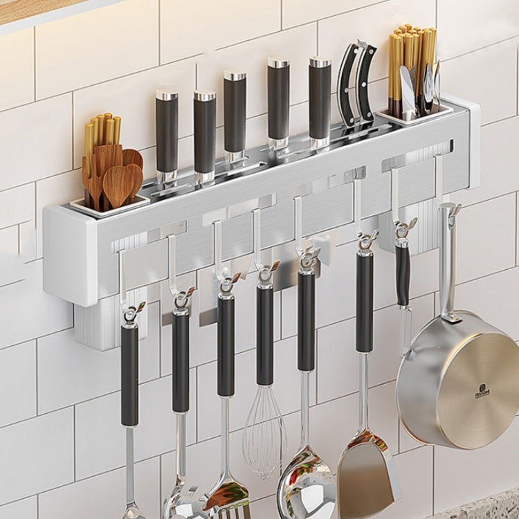 Giá treo tường nhà bếp không cần khoan, giá đựng đũa, các kích thước 30cm, 40cm, 50cm, 60cm, màu đen và màu chải