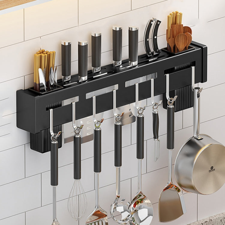Giá treo tường nhà bếp không cần khoan, giá đựng đũa, các kích thước 30cm, 40cm, 50cm, 60cm, màu đen và màu chải