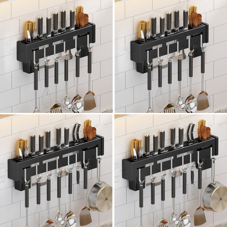 Giá treo tường nhà bếp không cần khoan, giá đựng đũa, các kích thước 30cm, 40cm, 50cm, 60cm, màu đen và màu chải
