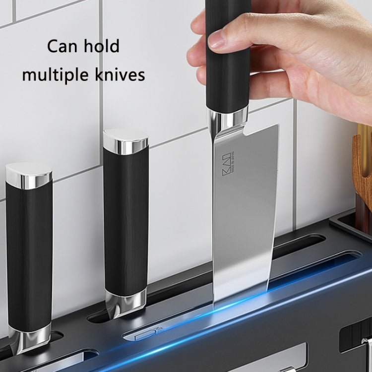 Giá treo tường nhà bếp không cần khoan, giá đựng đũa, các kích thước 30cm, 40cm, 50cm, 60cm, màu đen và màu chải