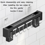 Giá treo tường nhà bếp không cần khoan, giá đựng đũa, các kích thước 30cm, 40cm, 50cm, 60cm, màu đen và màu chải