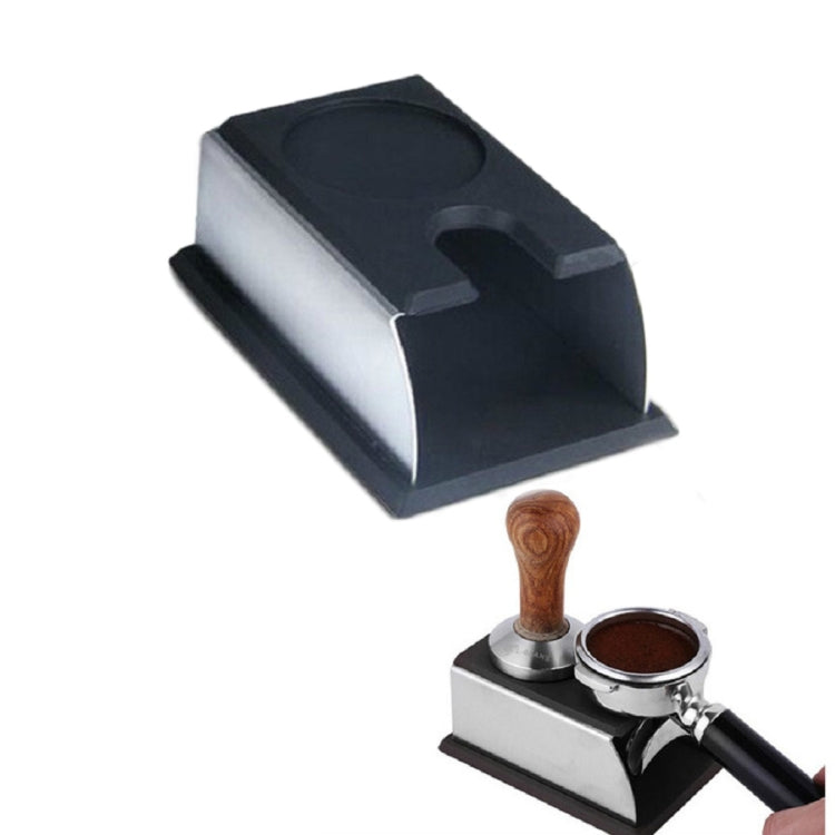 Dụng cụ ép cà phê espresso bằng thép không gỉ có đế silicone, dụng cụ barista, miếng đệm bột, miếng đệm búa