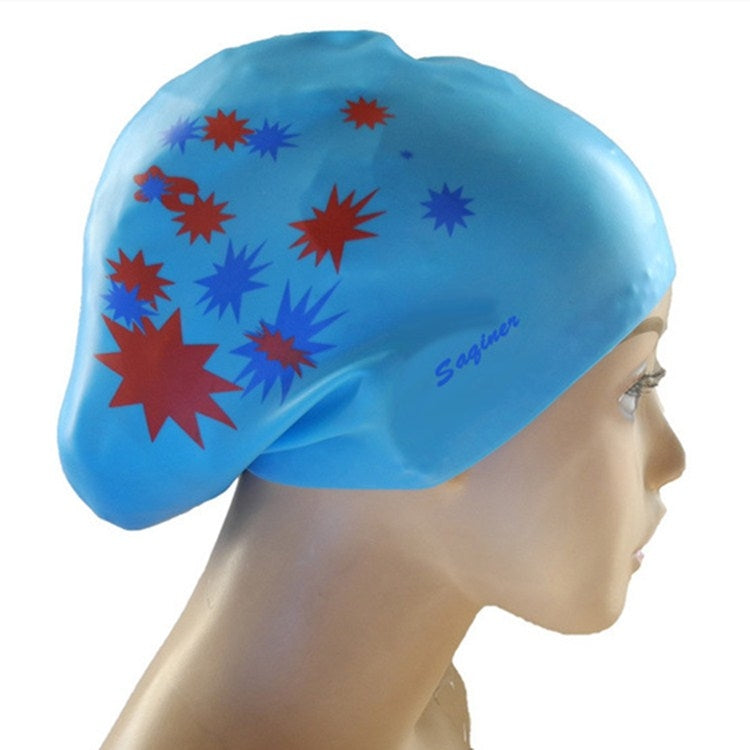 Mũ bơi silicone in họa tiết chống nước cho tóc dài, Mũ bơi in họa tiết tóc dài (Hồng), Mũ bơi tóc dài, Mũ bơi in họa tiết tóc dài (Tím), Mũ bơi in họa tiết tóc dài (Xám), Mũ bơi in họa tiết tóc dài (Xanh hải quân)