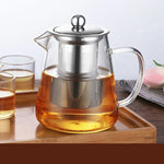 Bộ Ấm Trà Bằng Thủy Tinh Chịu Nhiệt Dung Tích Lớn Kèm Lọc Thép Không Gỉ Cho Trà Kung Fu, 450ML, 550ML, 750ML, 950ML