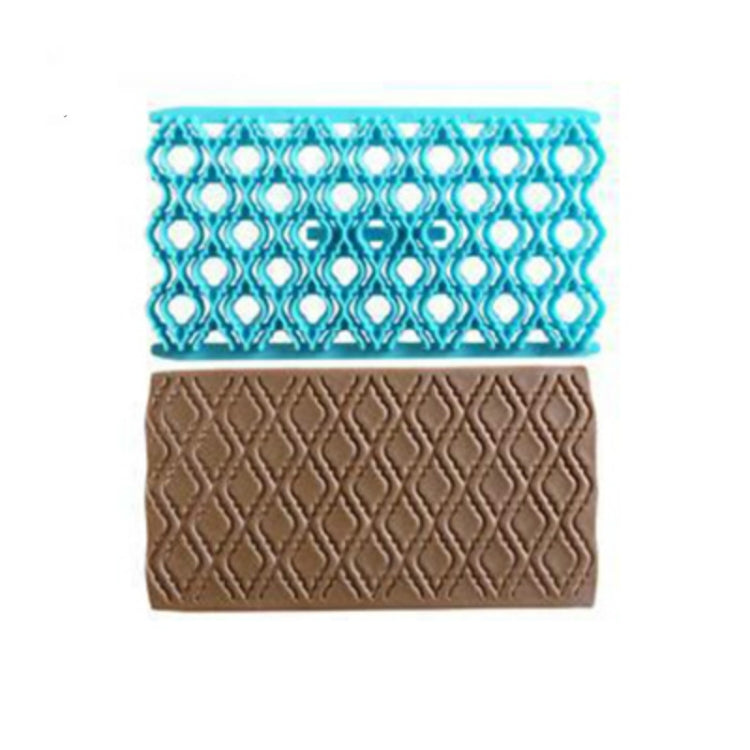 2 cái khuôn làm bánh fondant hình trái tim, họa tiết kim cương, kẻ sọc, khuôn in dấu Quyi cầu vượt