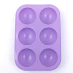 2 cái khuôn bánh silicone hình bán nguyệt nhỏ đều 6 phần, khuôn thạch nến thơm, hình bán nguyệt nhỏ