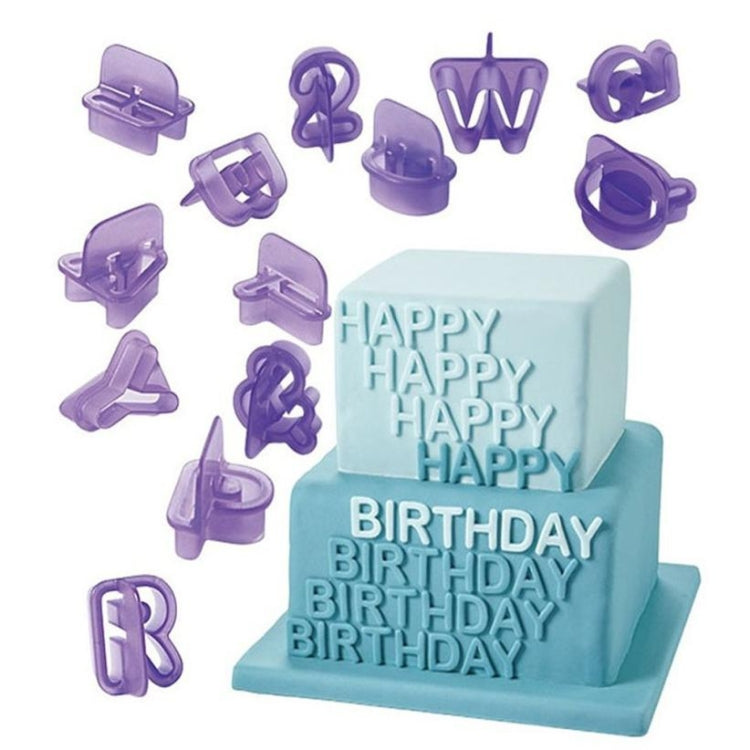 Bộ 40 Khuôn Nhựa In Ký Tự Chữ Số Ký Hiệu Trang Trí Bánh Fondant, Khuôn In Hình Chữ Số