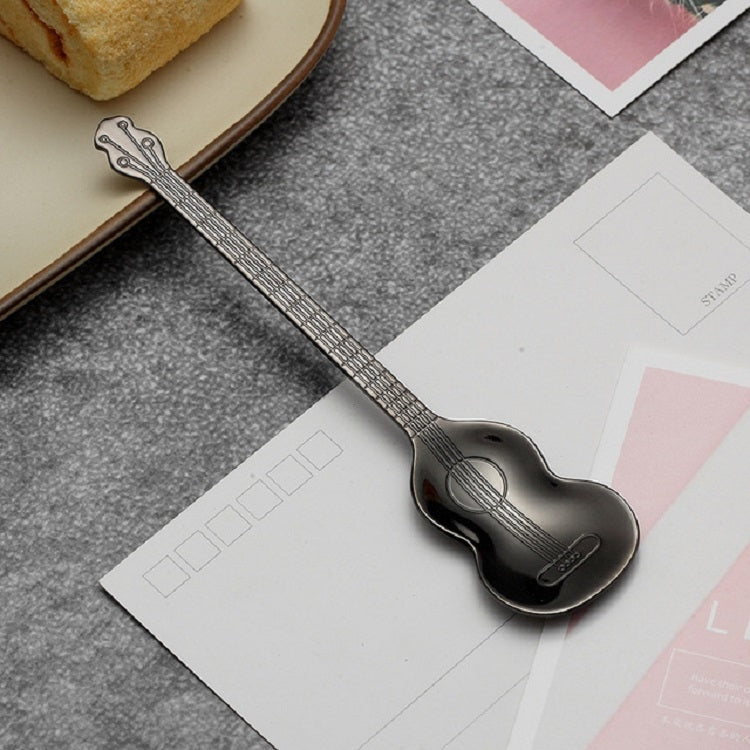 Muỗng khuấy cà phê bằng thép không gỉ hình nhạc cụ sáng tạo, guitar bạc, bát giác bạc, đàn lute bạc, đàn nguyệt bạc, guitar titan vàng, bát giác titan vàng, đàn lute titan vàng, đàn nguyệt titan vàng, guitar vàng hồng