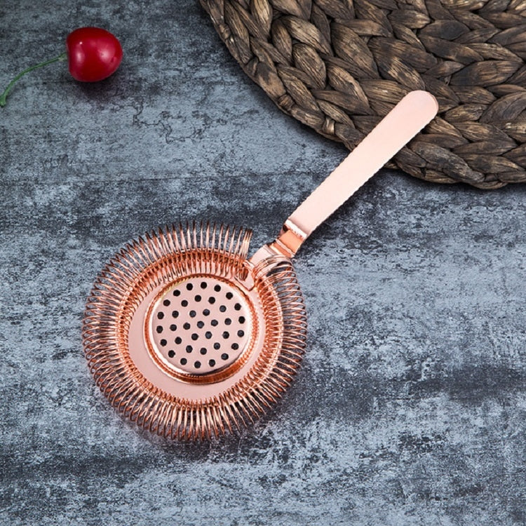 Lọc đá bartender bằng thép không gỉ, bộ lọc đá cocktail, thép không gỉ, màu vàng hồng, vàng, đen
