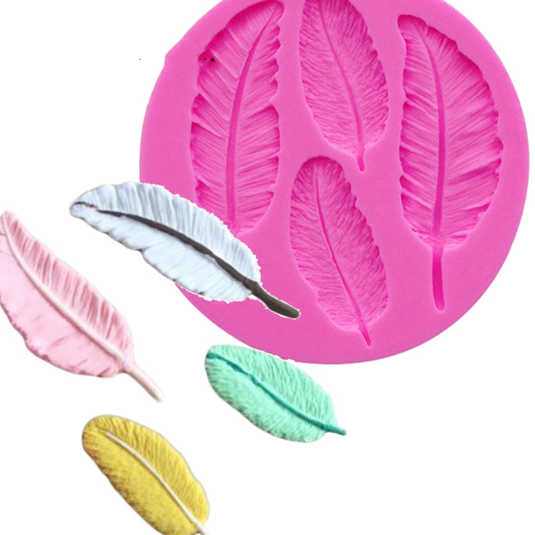 Khuôn silicon hình lông vũ trang trí bánh fondant, khuôn socola hình lông vũ