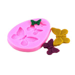 Bộ 2 khuôn silicon fondant hình bướm mô phỏng, dụng cụ làm xà phòng thủ công, trang trí bánh socola ren, bộ 2 cái