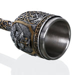 Cốc bia cà phê đầu lâu Viking 3D, cốc đầu lâu, cốc bia rượu trang trí bằng thép không gỉ cho nam, cốc chén