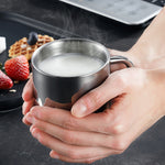 Cốc cà phê thép không gỉ hai lớp, cốc giữ nhiệt di động, cốc du lịch, cốc cà phê, cốc sữa trà, cốc bia, cốc nước văn phòng đôi, dung tích 220ML, 300ML, 400ML