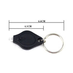 2 chiếc đèn pin móc khóa mini bỏ túi LED siêu sáng đèn bóp đèn vòng chìa khóa khẩn cấp ngoài trời đèn pin