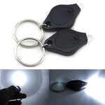 2 chiếc đèn pin móc khóa mini bỏ túi LED siêu sáng đèn bóp đèn vòng chìa khóa khẩn cấp ngoài trời đèn pin