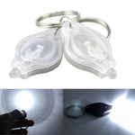2 chiếc đèn pin móc khóa mini bỏ túi LED siêu sáng đèn bóp đèn vòng chìa khóa khẩn cấp ngoài trời đèn pin
