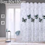 Rèm phòng tắm chống thấm polyester hình bướm Có thể giặt, 80x180cm, 120x180cm