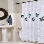 Rèm phòng tắm chống thấm polyester hình bướm Có thể giặt, 80x180cm, 120x180cm
