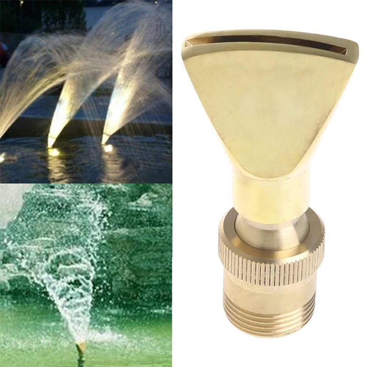 Đài Phun Nước Cảnh Quan Đá Nhìn Nước Bằng Đồng Nguyên Chất Thép Không Gỉ Có Thể Điều Chỉnh Đầu Phun Phẳng Hình Quạt Đa Năng, 6 Điểm, 1寸, 1.5寸, 2寸