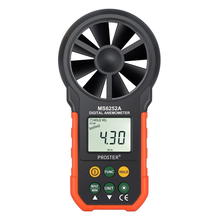 Máy đo tốc độ gió và lưu lượng không khí hiển thị kỹ thuật số chính xác cao PEAKMETER, MS6252A đo tốc độ gió, lưu lượng không khí, MS6252B đo nhiệt độ, độ ẩm, USB
