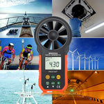 Máy đo tốc độ gió và lưu lượng không khí hiển thị kỹ thuật số chính xác cao PEAKMETER, MS6252A đo tốc độ gió, lưu lượng không khí, MS6252B đo nhiệt độ, độ ẩm, USB