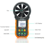 Máy đo tốc độ gió và lưu lượng không khí hiển thị kỹ thuật số chính xác cao PEAKMETER, MS6252A đo tốc độ gió, lưu lượng không khí, MS6252B đo nhiệt độ, độ ẩm, USB