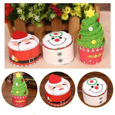 Khăn lau bánh sáng tạo Giáng sinh Quà tặng khăn rửa mặt dễ thương Giáng sinh