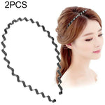 2 chiếc bờm tóc thể thao đơn giản gợn sóng unisex phụ kiện tóc