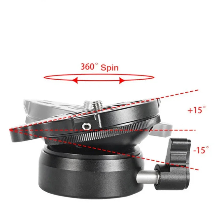 Đế điều chỉnh ngang đa năng BENXIN DY-60N cho máy ảnh SLR xoay toàn cảnh, đế bán cầu, DY-60N 1/4 inch