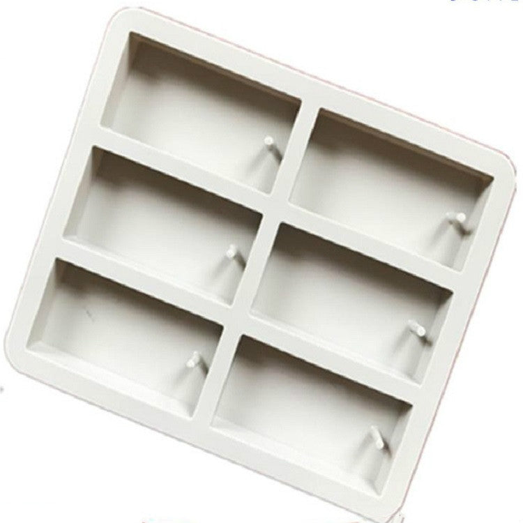 Khuôn silicon làm xà phòng thủ công thơm liệu, hình chữ nhật sáu ô, ba chữ nhật ba hình bầu dục, sáu ô hình thoi, ba hình tròn ba vòng, sáu ô hình tròn có chìa khóa
