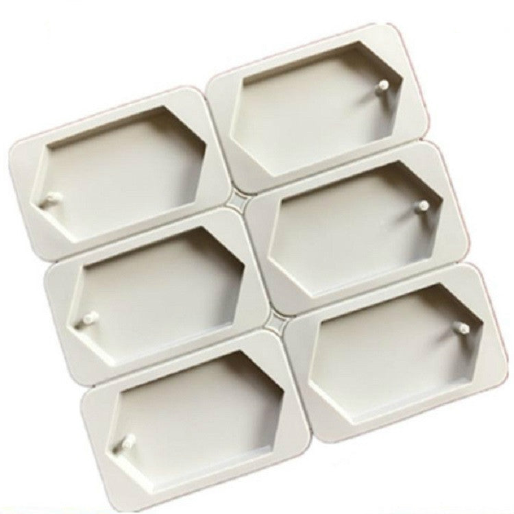 Khuôn silicon làm xà phòng thủ công thơm liệu, hình chữ nhật sáu ô, ba chữ nhật ba hình bầu dục, sáu ô hình thoi, ba hình tròn ba vòng, sáu ô hình tròn có chìa khóa